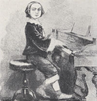 Drawing of child prodigy Henri Ketten, 1859