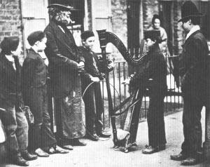 Italian street musicians in London, 1877. From Street Life in London (Guildhall Library)